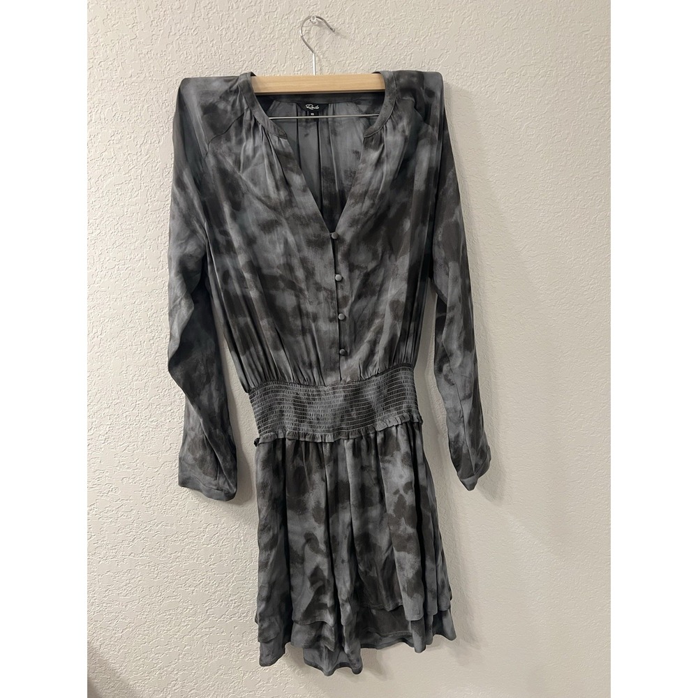 Rails Jasmine Dress Slate Tie Dye Layered Skirt Long Sleeve Size XS